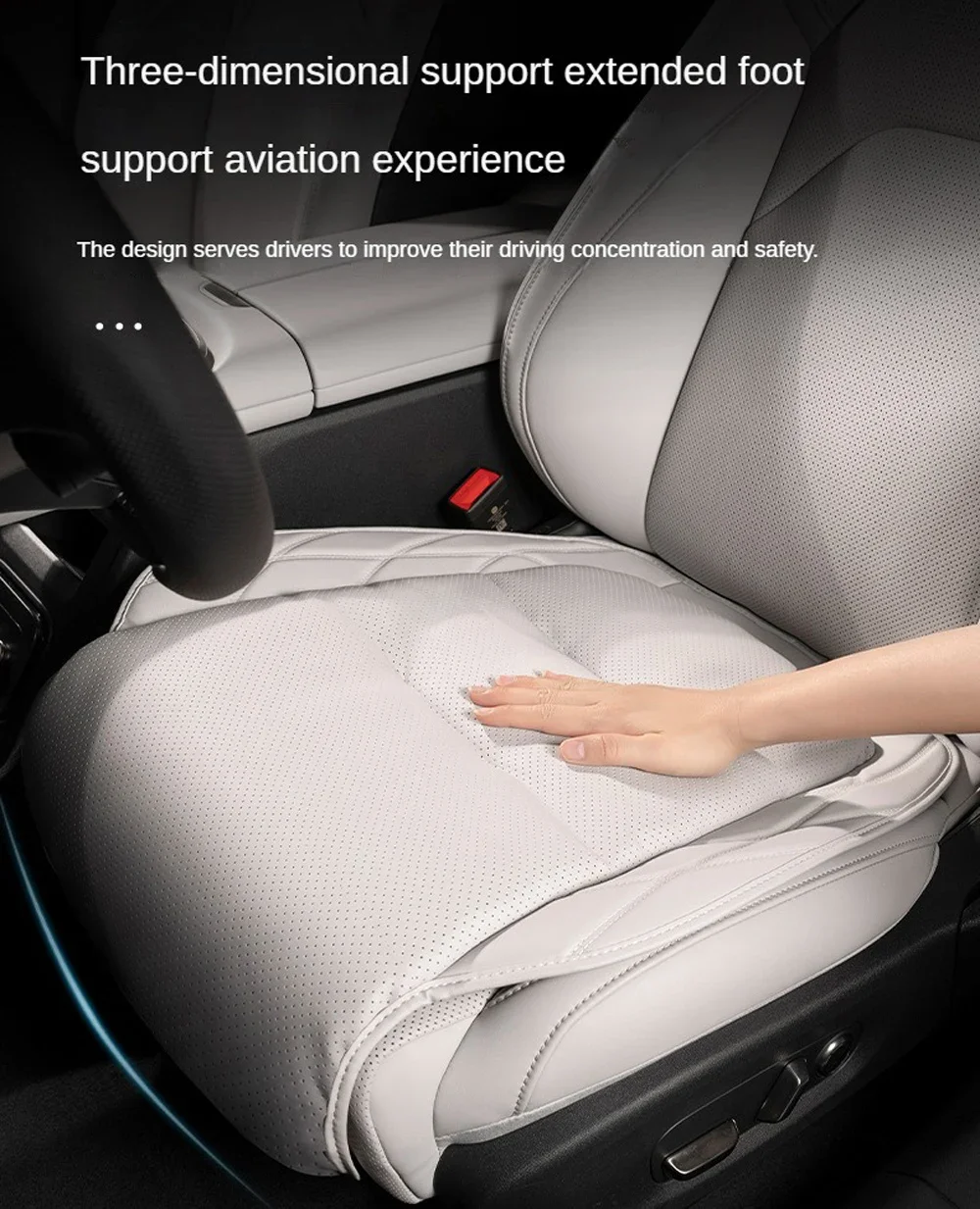 Neues Autositzkissen, universell für den Fahrersitz, geeignet für alle Jahreszeiten, aus Leder, für Mercedes Benz, Audi, BMW, JEEP, Toyota, Hyundai usw. – Detail 8
