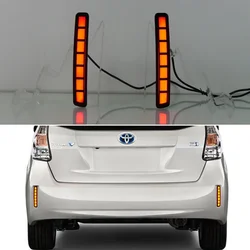 LED Rear Bumper Light For Toyota Prius V 2012-2017 3-in-1 Functions Rear Running Light + Brake + Turn Signal Reflector