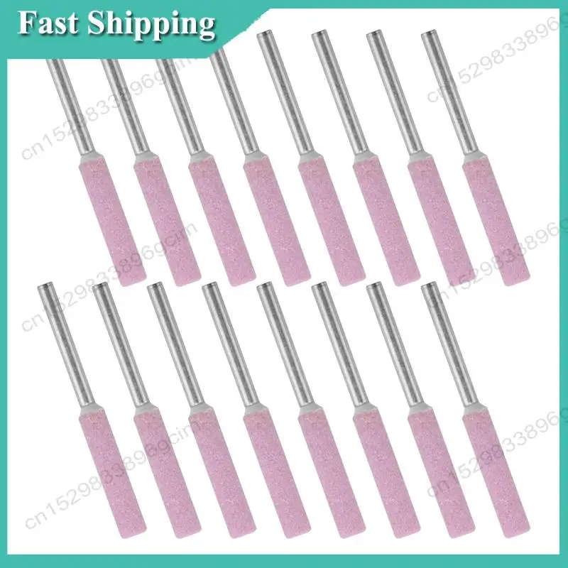 

-BABQ 16Pcs Chainsaw Sharpener Grinding Stones 4.8Mm Sharpening Tool Stones Burr Chain Saw Grindstone File Replacement Tools