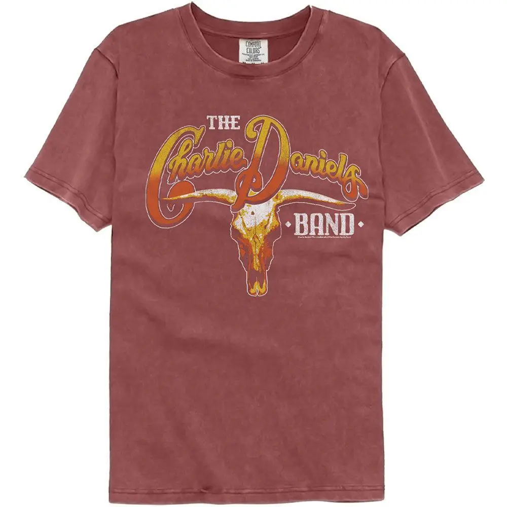 

Charlie Daniels Band Cow Skull And Logo Officially Licensed Adult C T-Shirt