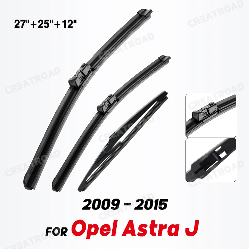  Wiper LHD Front & Rear Wiper Blades Set For Opel Astra J 2009 - 2015 Windshield Windscreen Window Rain Brushes 27\