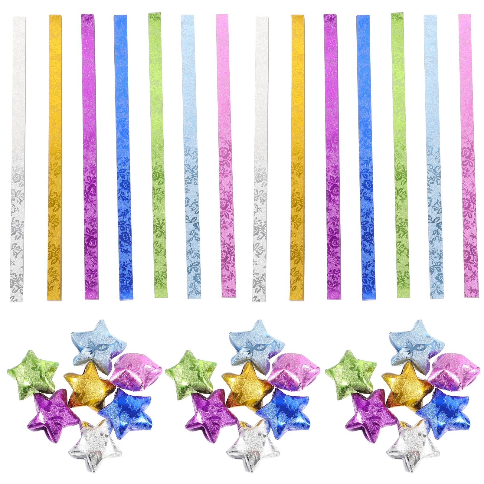 

140Pcs Origami Star Paper Strips Multi-Color Folding Paper DIY Craft Strips for Home Party Wedding Holiday Decor