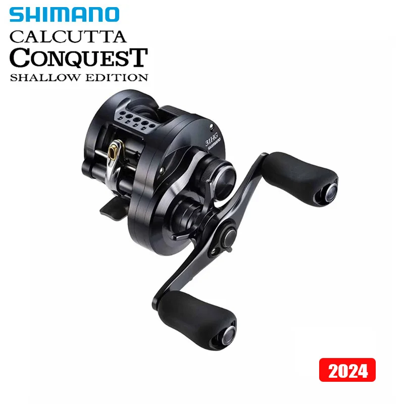 Shimano 2024 Calcutta Conquest Pesca de fundição em água do mar 7.4:1 220g 13 + 1 MGL SPOOL SVS INFINITY EDIÇÃO SHALLOW Carretel de tambor