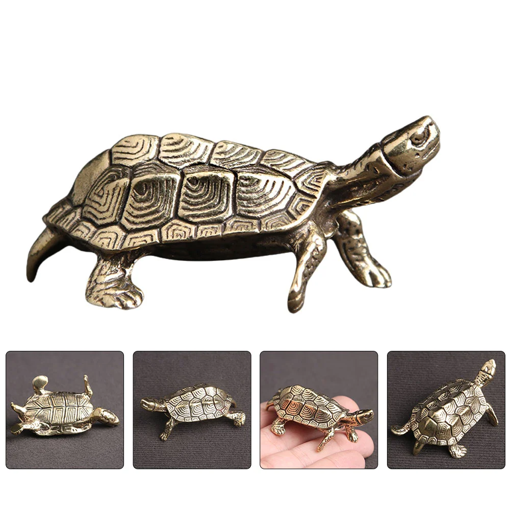 

Ornaments Turtle Desktop Adornment Mini Garden Brass Miniature Landscape Micro Statue Plant