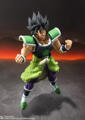 100% Oryginalny Dragon Ball SHF SH Figuarts Broly Action Figures Anime Modle Toys Gift Awakening Combat Suit Black Hair In Stock