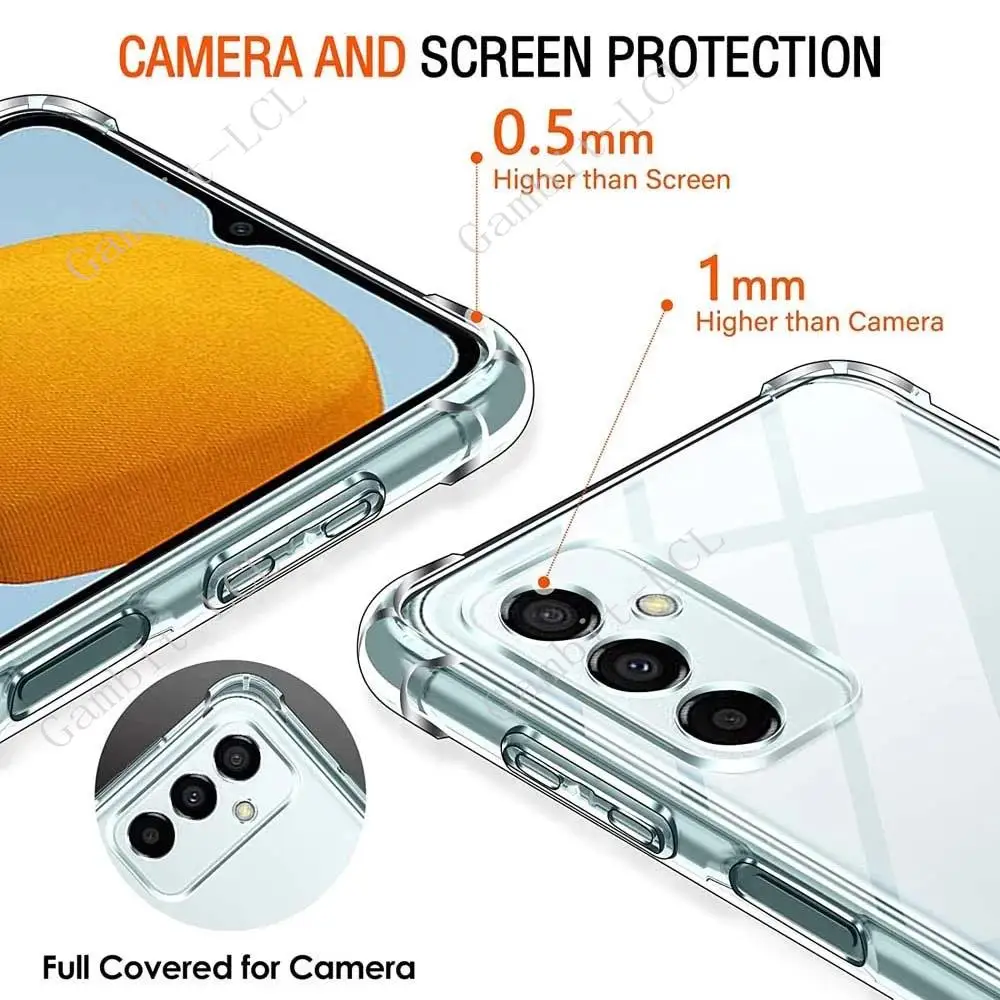 Funda de TPU anticaída para Motorola Edge 40 Neo Pro Moto E13 G13 G14 G22 G23 G32 G42 G52 G53 G54 G73 G84 5G, funda suave a prueba de golpes