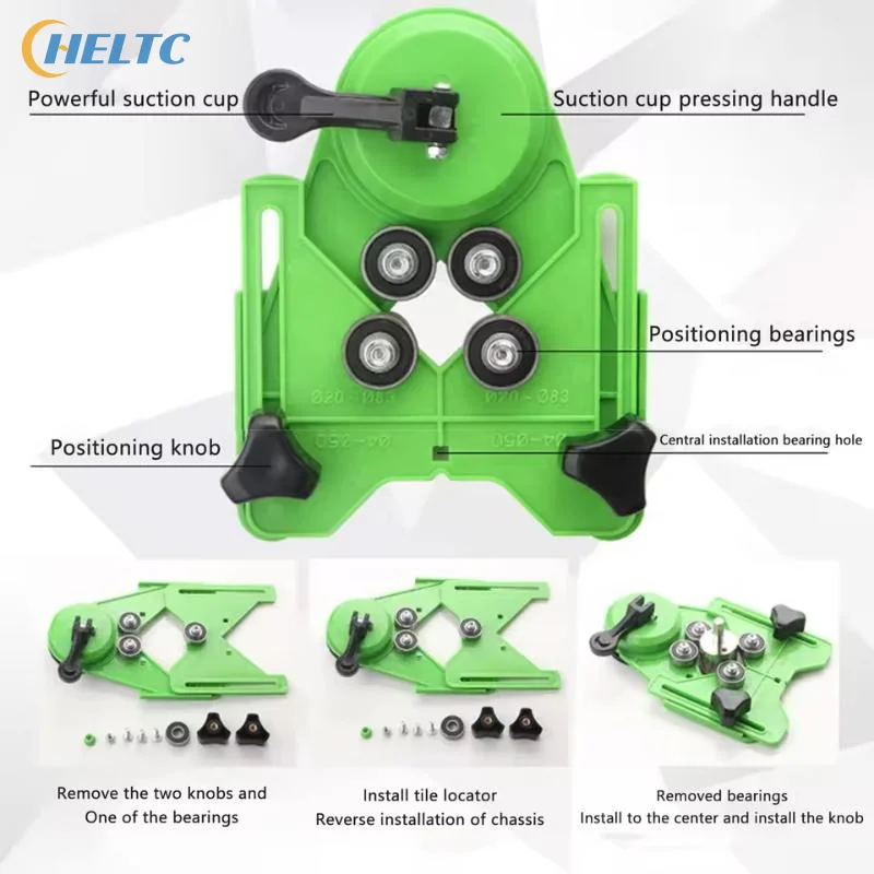 1PCS ﻿ 4-83mm GlassTile Opening Locator Suction Cup Marble Punch Drill Guide Diamond Drill Adjustable Guide Hole Locator Plastic