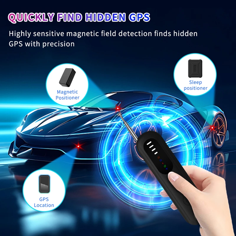 أجهزة كشف الكاميرا الخفية 6 في 1 كاشف الكاميرا المتقدم كاشف تعقب GPS 6 وضع كاشف الحشرات والكاميرا المخفية للسفر