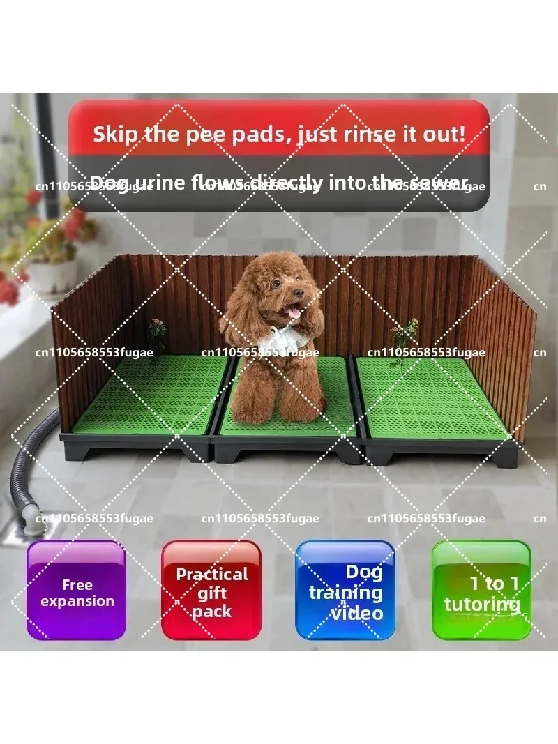 Creative Dog Toilet for Large and Medium Breeds, Automatic Drain Pet Urinal, No Pads, Easy Splice