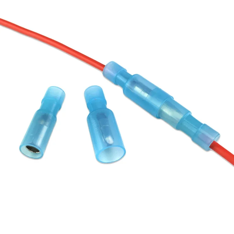 50Pcs Bullet Contacts Terminals Crimp Elelctric for Wire Eletrico Terminator Butt Splice Electrical Cable Conector Accessories