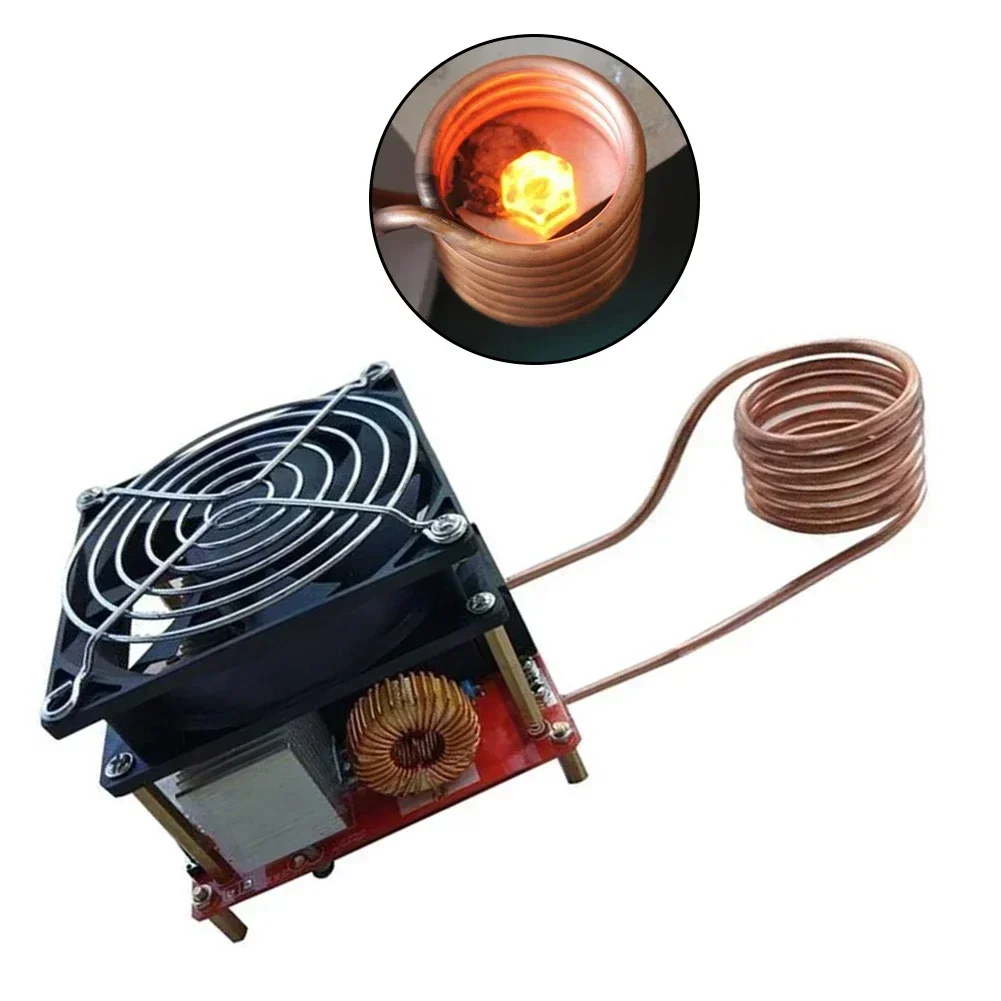 1000w ZVS Induction Heating Plate Board Kit Heater Cooker Coil Tube Diy 100*100*85mm Black Tool  Accessories