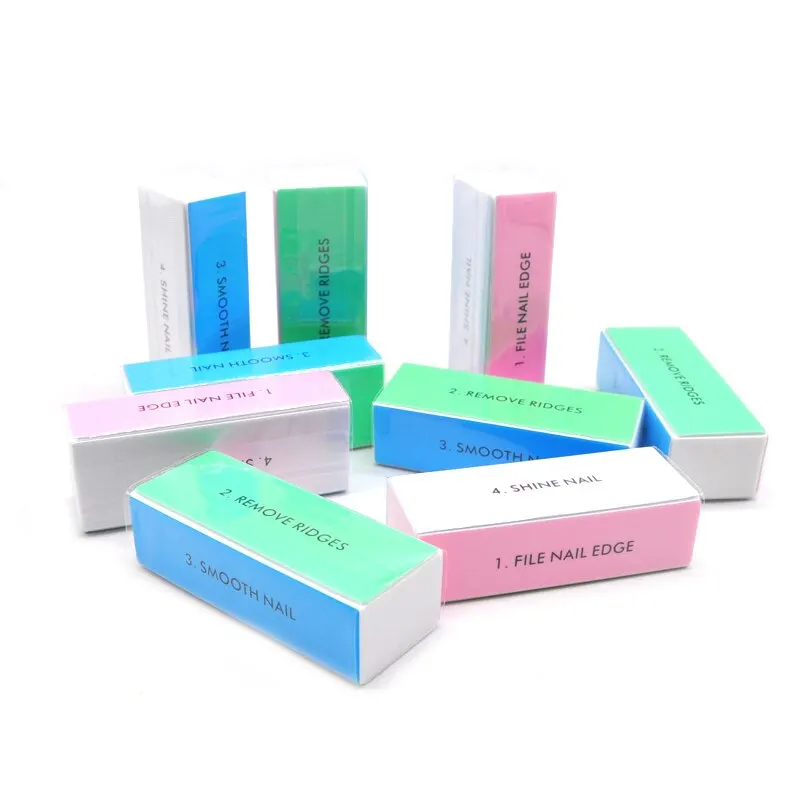 5pcs  Colorful Buffing Block 4 Way Nail Buffer Block Shine Polisher Nail Buffing File Manicure Sanding Nail Art Tools Kit