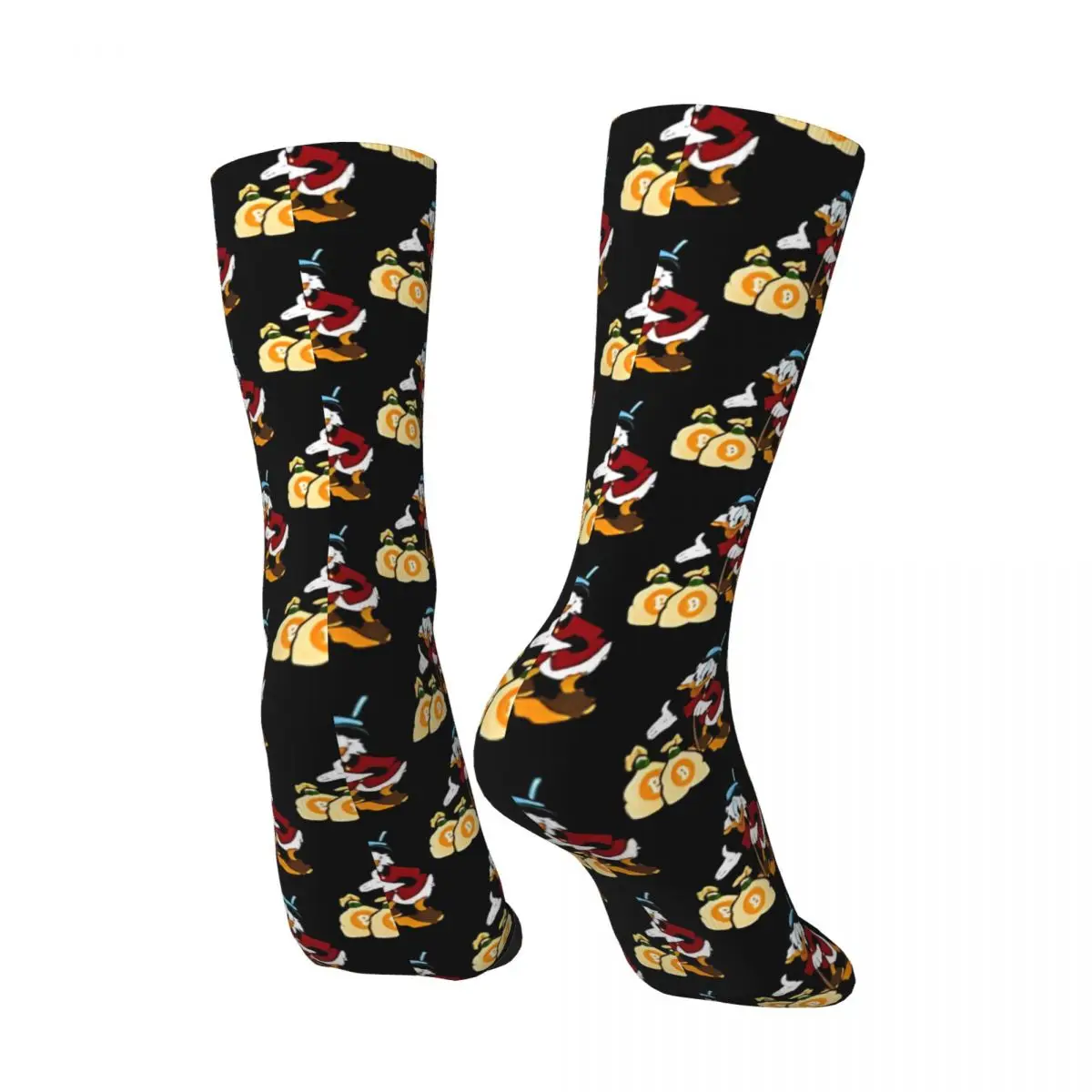 Happy Funny Picsou Save Bitcoin Classique Vintage Harajuku Disney Hip Hop Novelty Pattern Crew Crazy Sock