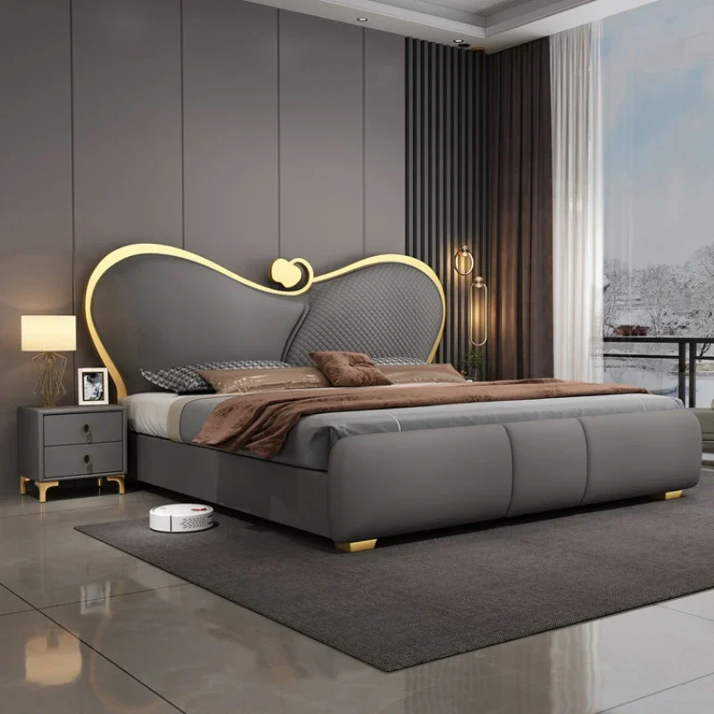 

Pretty Queen Headboard Double Bed Support King Size Luxury Frame Double Bed Princess Modern Cama Matrimonial Bedroom Furniture