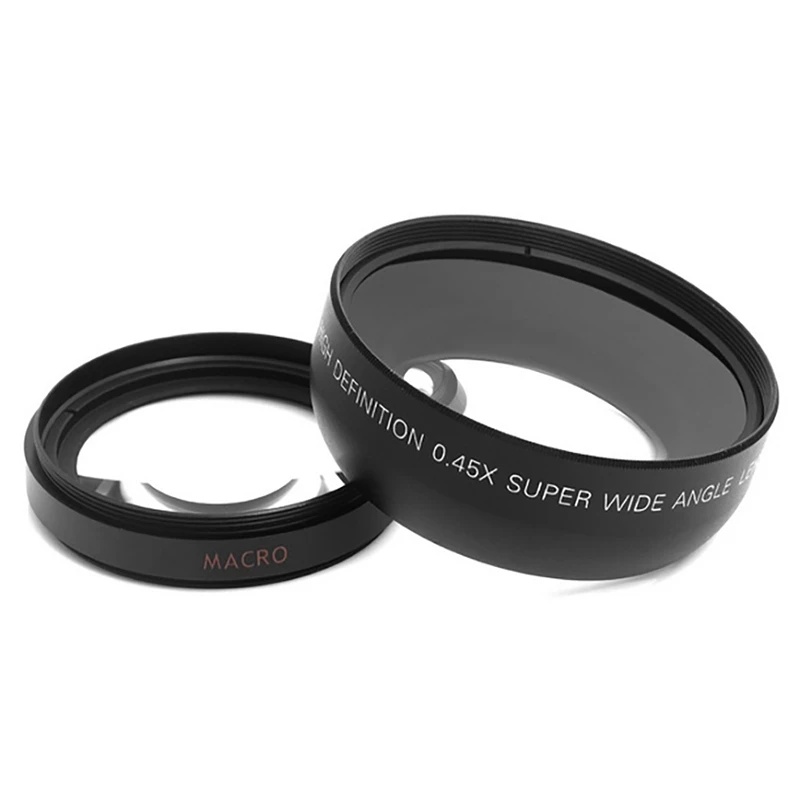 ZIZI Wide Angle Lenses 0.45X 52Mm Wide Angle HD Lens Conversion Wide-Angle Camera Lens With Macro Lens