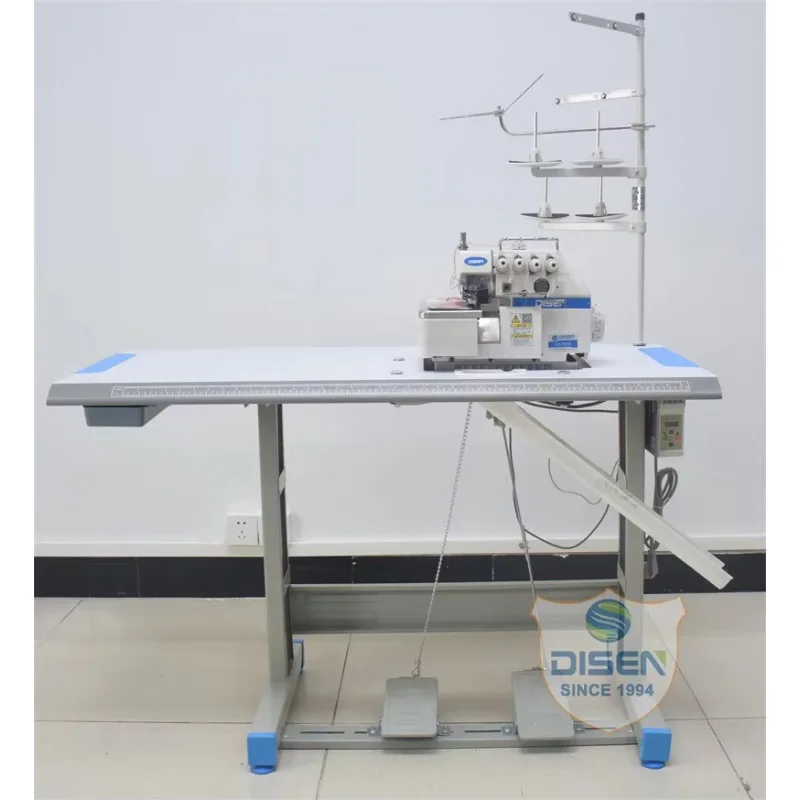 

FactoryGood Price 747D Automatic Blue High-Speed Overlock Sewing Machine Industrial Table Electric Apparel Machinery 3 4 5 Threa