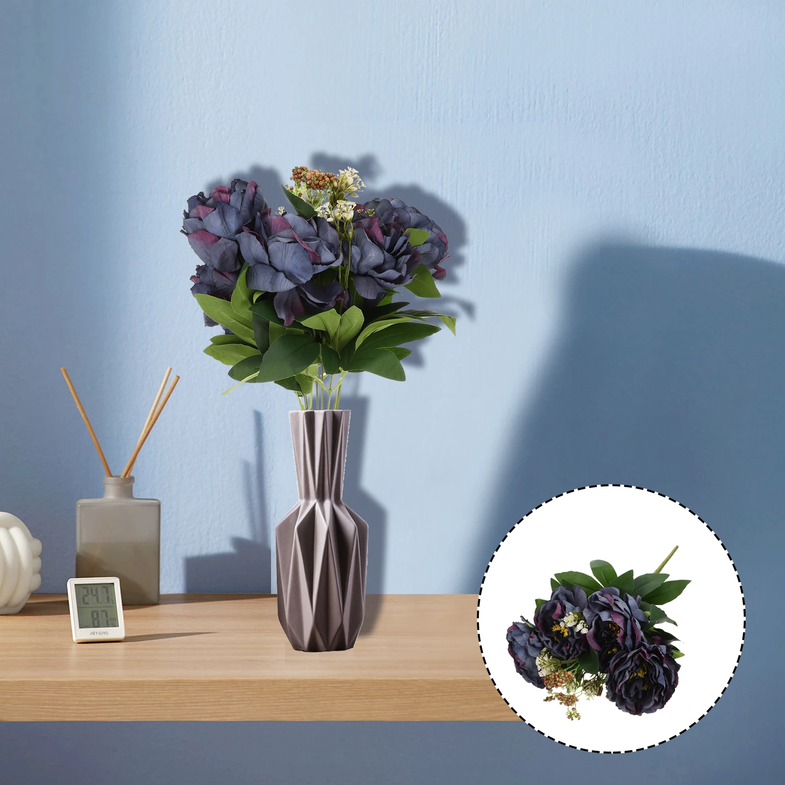 

Artificial Peony Flower Bouquet Realistic Silk Cloth Decor Wedding Party Home nament Fake Flowers Simulated Plant Decor