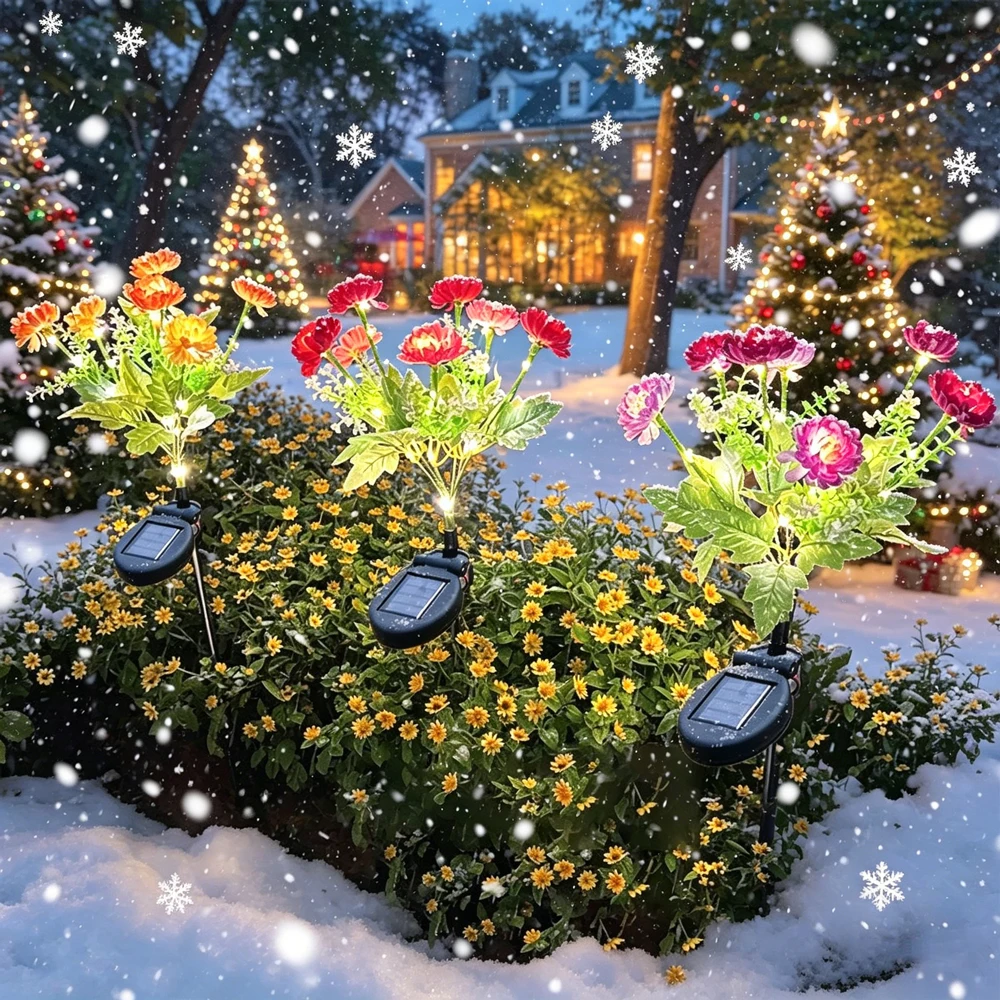 

Solar Lights Outdoor Lighting Solar Garden Light Snow Lotus Flower Lawn Lamp for Yard Patio Flower Party Lamp Wedding Mother Day