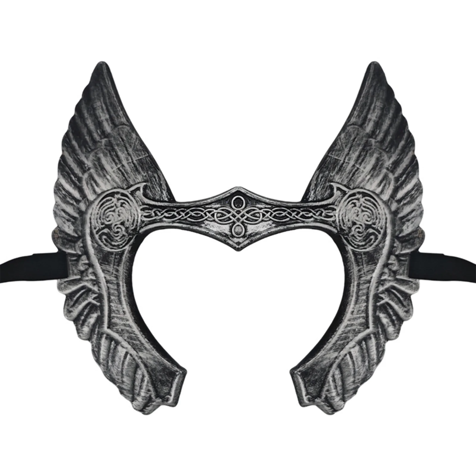 Antique Angel Wing Crown Headband Medieval Warrior Headpiece Valkyrja Warriour Witch Helmet for Halloween Renaissance Cosplay