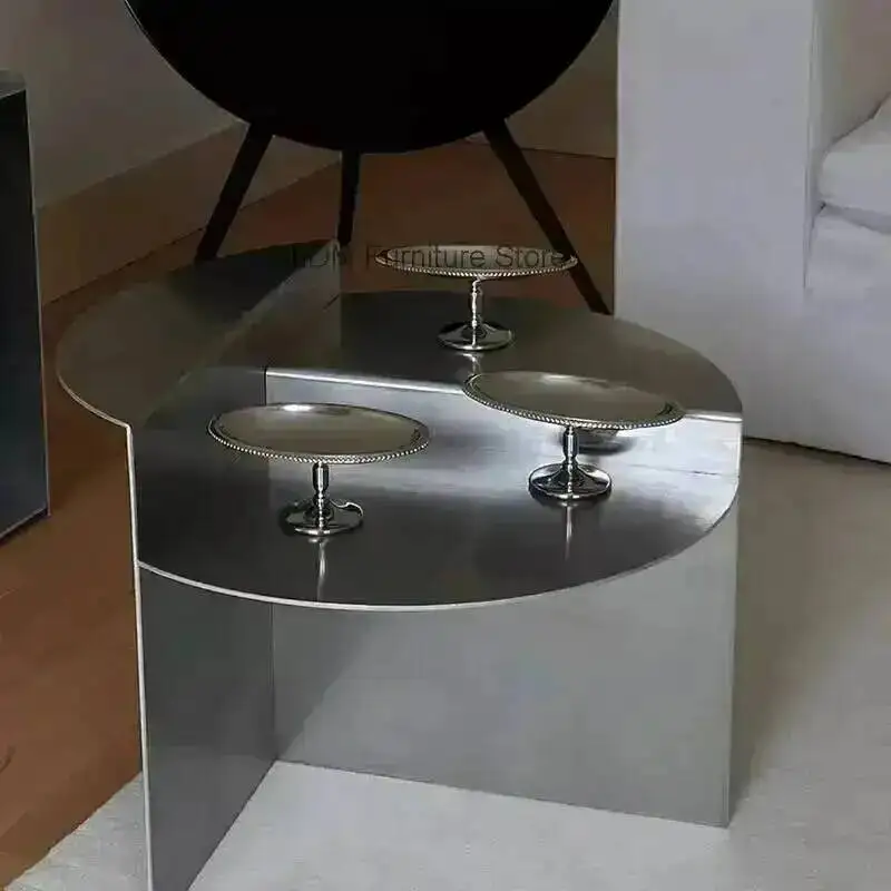 Room Futuristic Stainless High-end Steel Coffee Living Table Modular Interiors Irregular Center Table for Modern