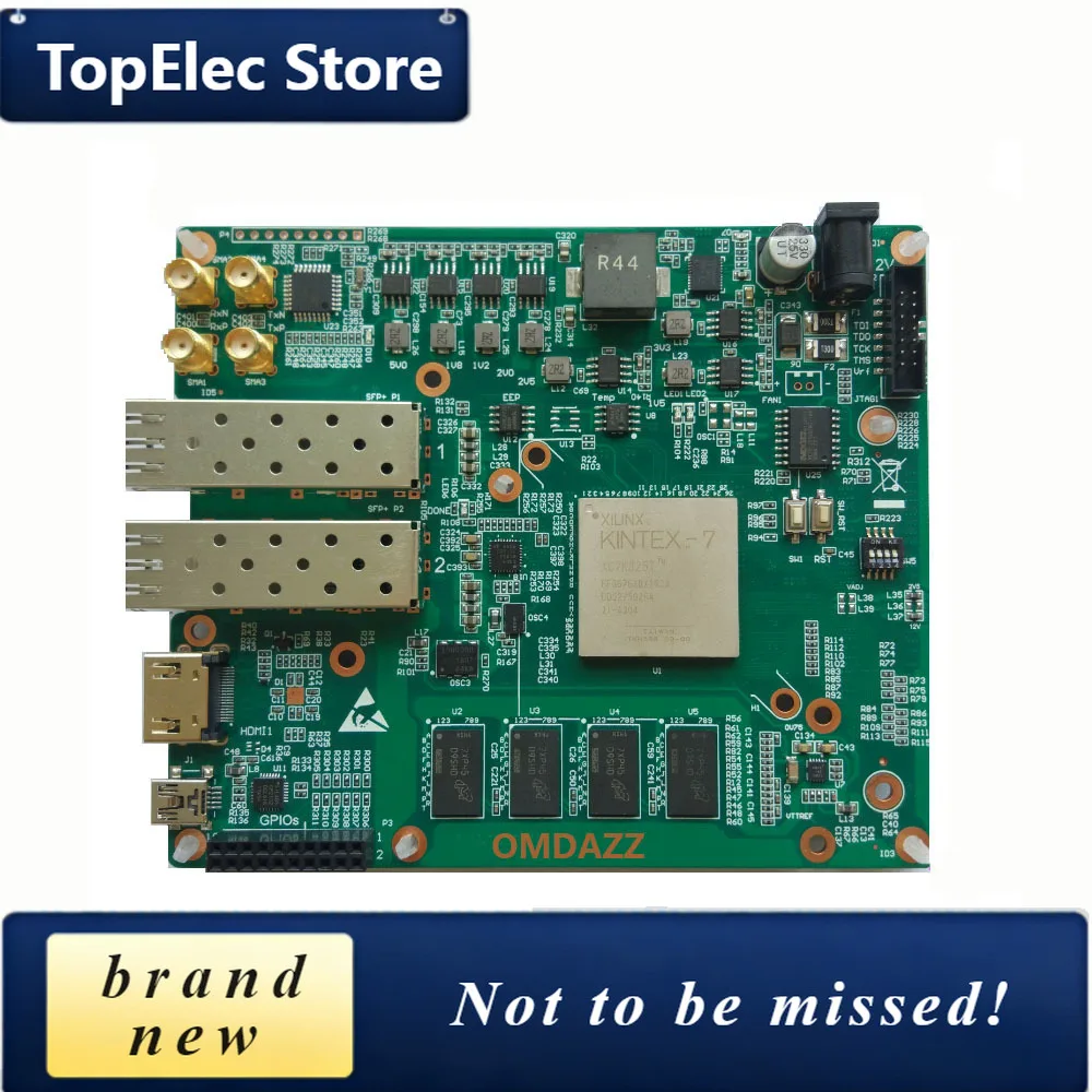 TopElec DIY Kit Electronic FPGA Kintex7 XC7K325T Development PCB Demo Board With10G-fibre SFP+ Network SMA HDMI-compatible