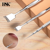 Double Head Stainless Steel Blackhead Shovel Pore Cleanser Acnes Removal Needle Professional Face Skin Care Clean Tool