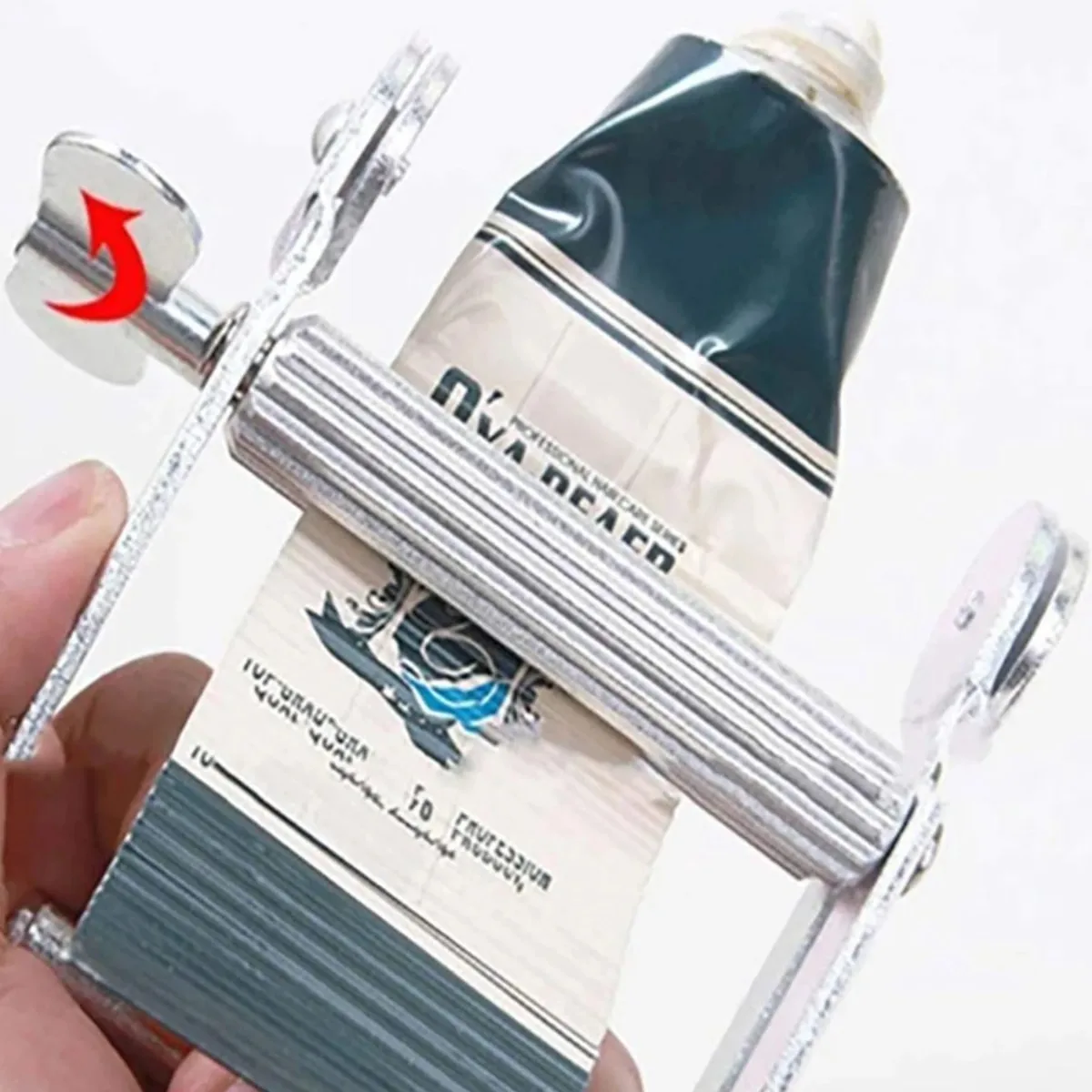 Metal Tube Squeezer Multifunctional Wringer Roller Dispenser for Toothpaste Hair Dye Paint Tubes Large Capacity Squeeze Tool view 3