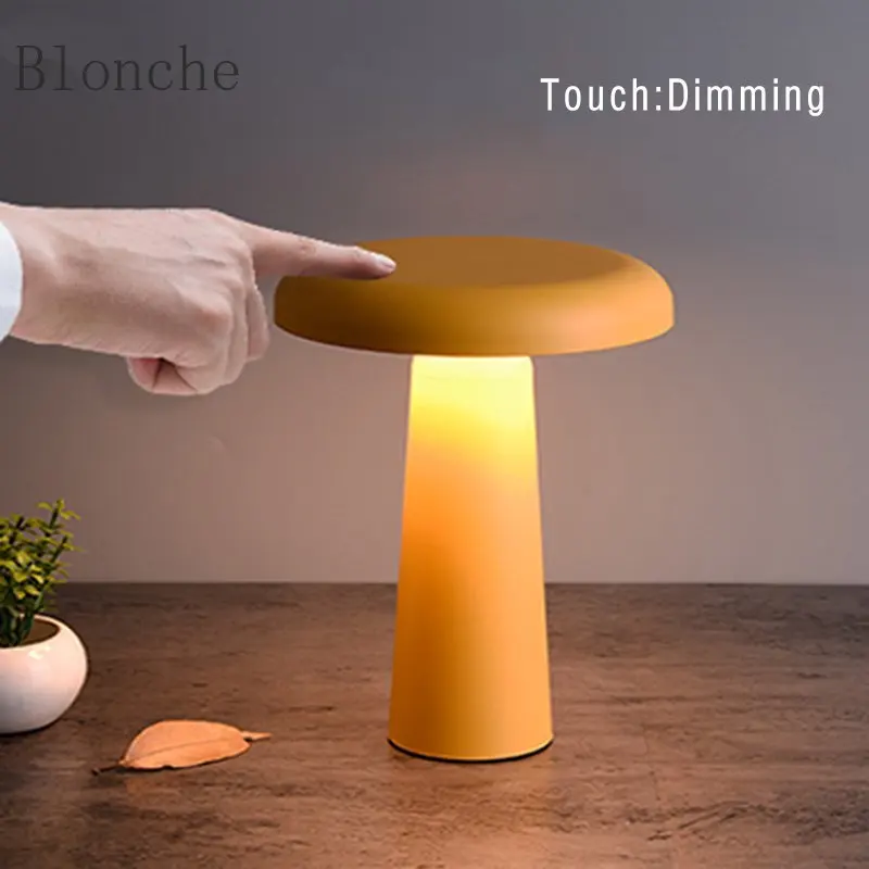 

Led Rechargeable Nordic Table Decoration Lamp for Bedroom Bedside Lampe Restaurant Bar Desktop Atmosphere Light