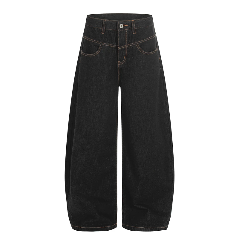 

Джинсы GXFortune American Bla Original из натуральной кожи для мужчин и женщин, свободные, широкие, в пол, унисекс