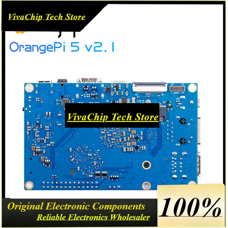 RoRuSOrange Pi 5 8GB RAM V2.1 Version Single Board Computer RK3588S LPDDR5 Support 8K Video Orange Pi5 Development Board