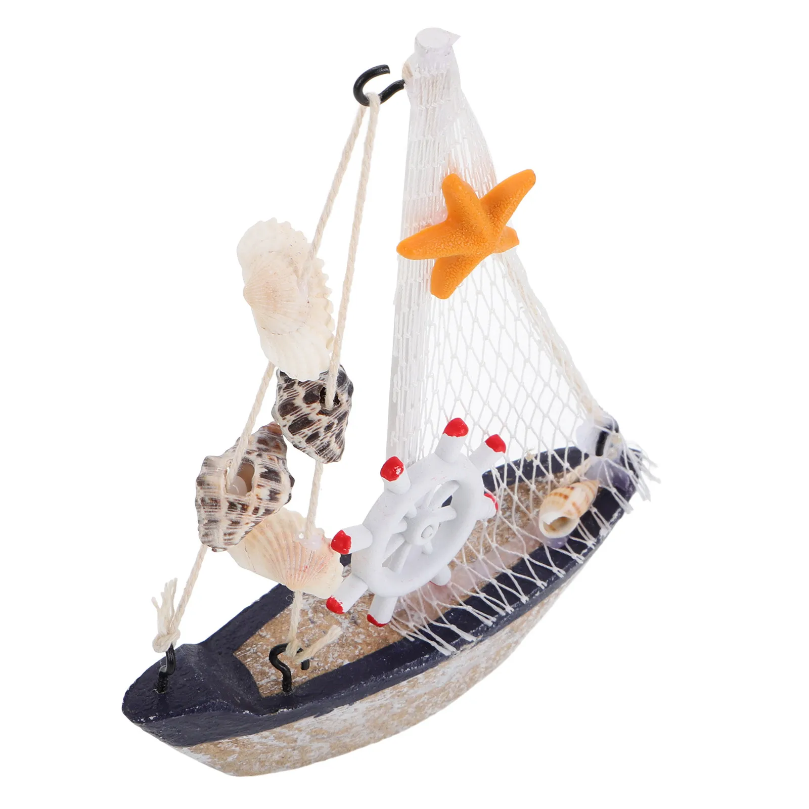 Mini Sailboat Decor – Nautical Tabletop Ornament for Coastal, Mediterranean & Beach Home or Office