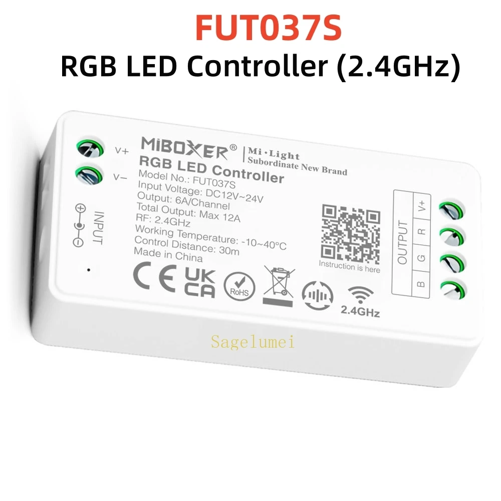 MiBoxer LED Controller FUT035S FUT036S FUT037S FUT038S FUT039S for CCT /Single Color /RGB /RGBW/RGB+CCT Strip Light DC12V~24V