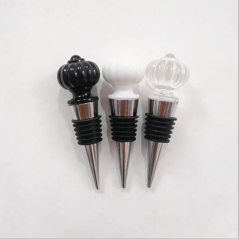 

Party Decor Crown Wine Bottle Stopper Lantern Red Sprinkled Cork Pumpkin Wine Bottle Plugs For Party Favor Gifts