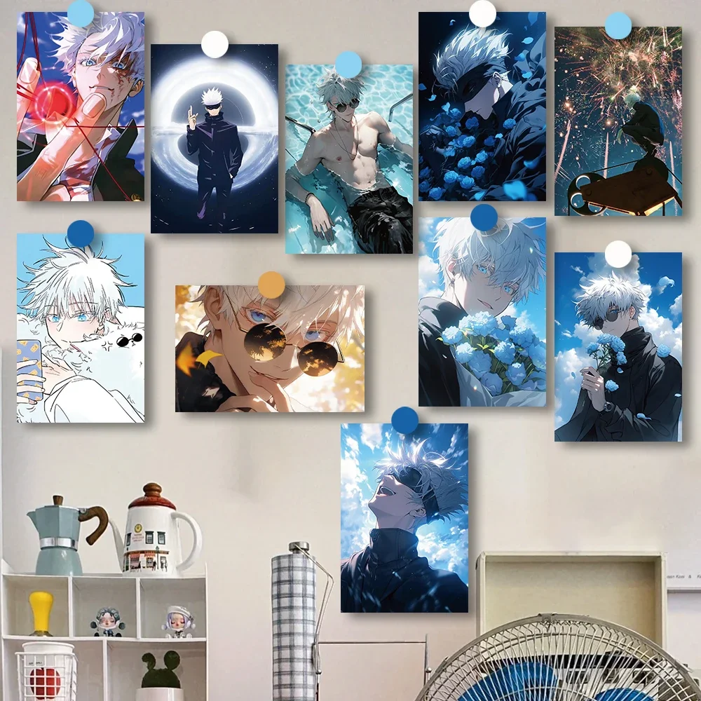 

15 Sheets/set Jujutsu Kaisen Satoru Gojo Series Postcard Card Stickers French Romantic Interior Decoration Stickers Wholesale