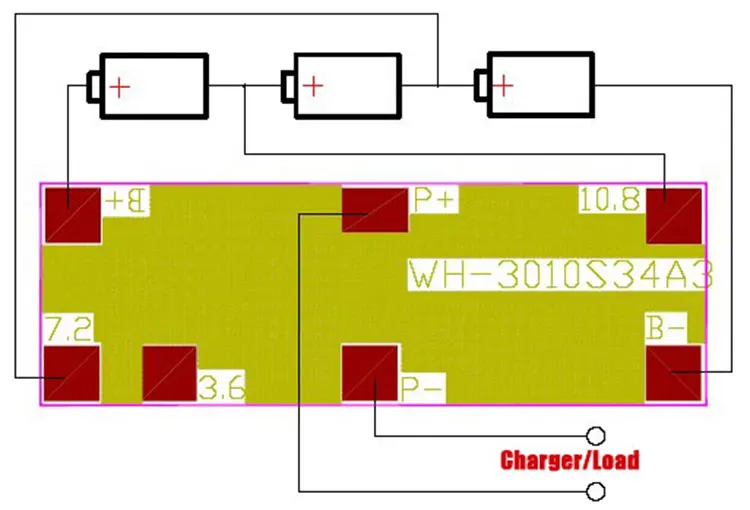 3S 2A LiFePO4 9.6V 18650 BMS PCM  Battery Protection Board For  9V Cell Pack