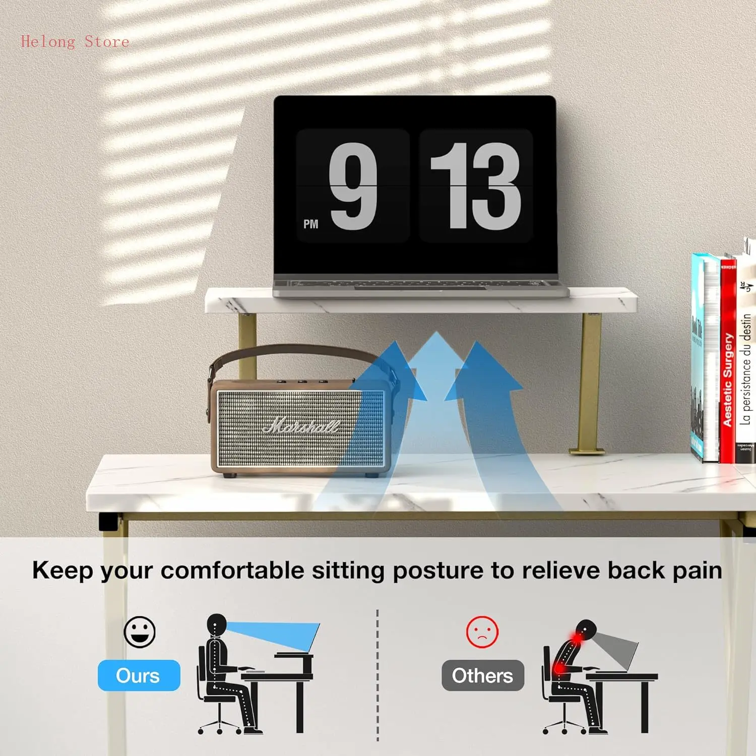 63" L Shaped Gaming Desk, Corner Computer Desk, Home Office Writing Desk with Sturdy Monitor Shelf, Spacious L Shaped Desk