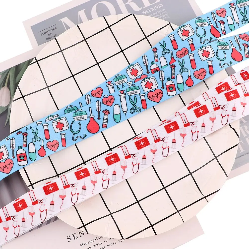 ID Badge Holder Keychain Hang Rope Hospital Supplies Nurse Lanyard Neck Straps Doctors ID Card Hang Rope Mobile Phone Strap