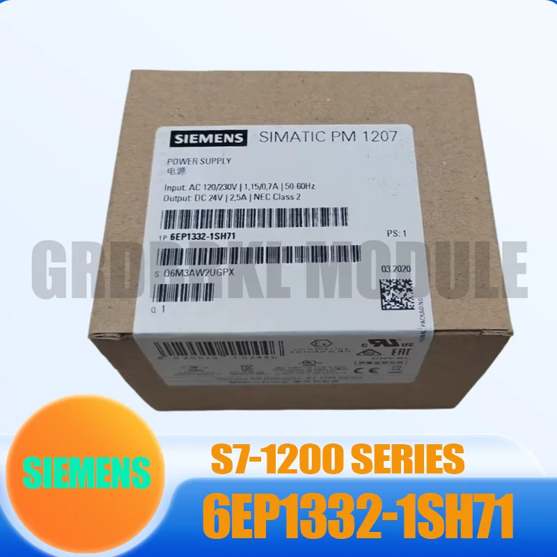 

New Original SIEMENS 6EP1332-1SH71 6EP1 332-1SH71 S7-1200 Power module 24V/2.5A