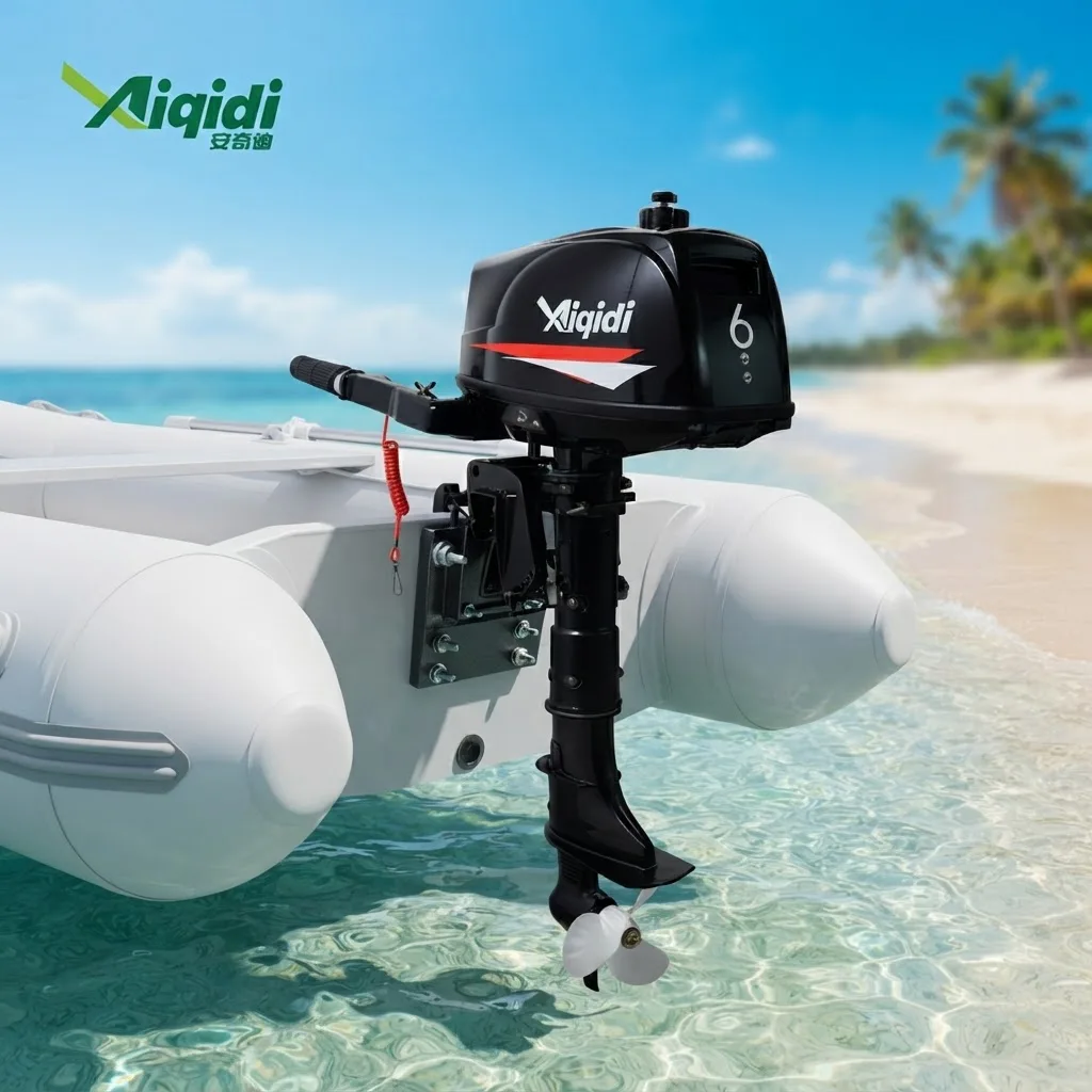 2024 New  Manual Start 2 Stroke 5HP 6HP 7HP Outboard Engine Air Cooled Marine Outboard Motor