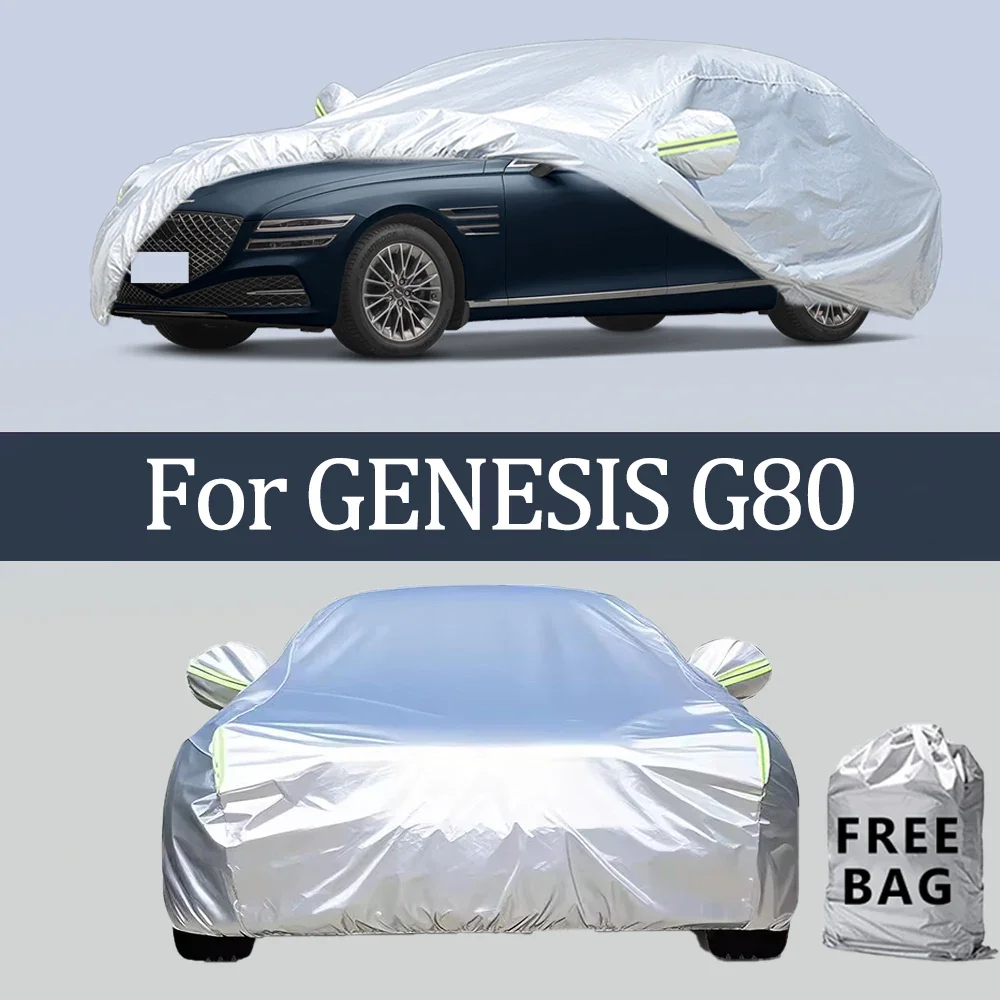 

For GENESIS G80 Car Cover Outdoor Protection Covers Snow Sunshade Waterproof Dustproof Exterior UV Car Accessories