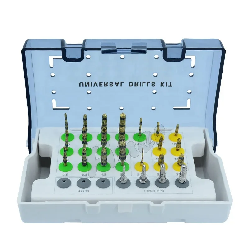 

Osseodentification Drills Kit for den tal impla ntation long & short drills kit