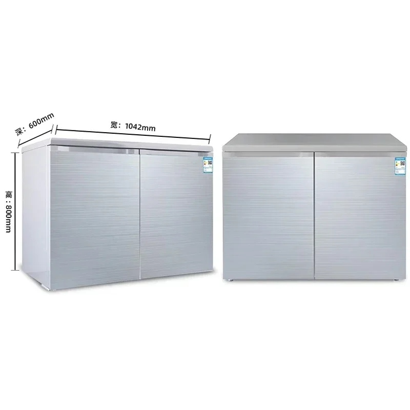 BCD-219W Ar-refrigerado Frost-free Household Horizontal Cabinet Incorporado, Pequeno-tamanho Double-door Low Refrigerador