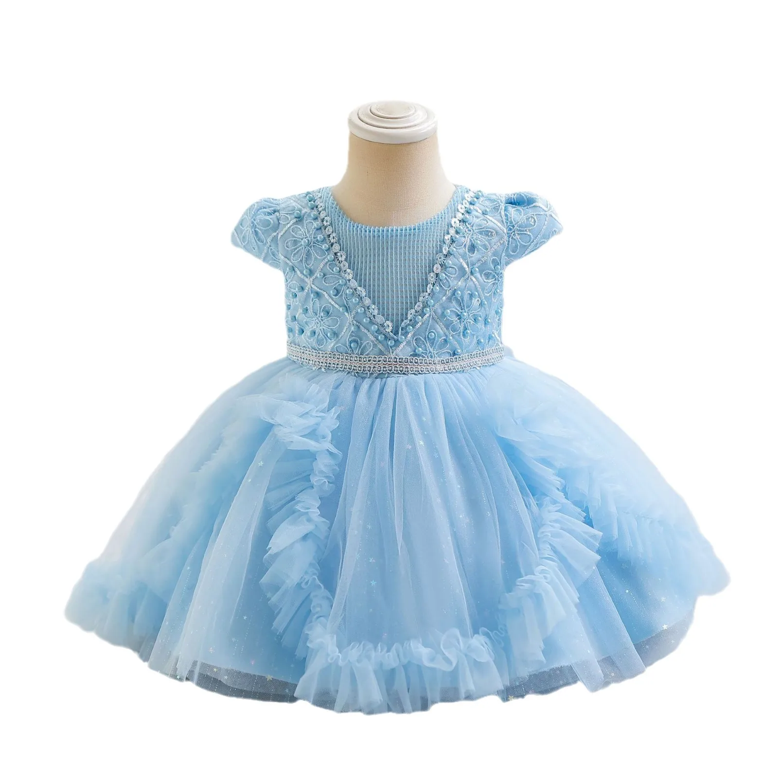 N240 Sweet Memory Kids Dress Children's Dresses Prom Cute Baby Girl Puffy Princess Dresses Evening Party Performance Dresses