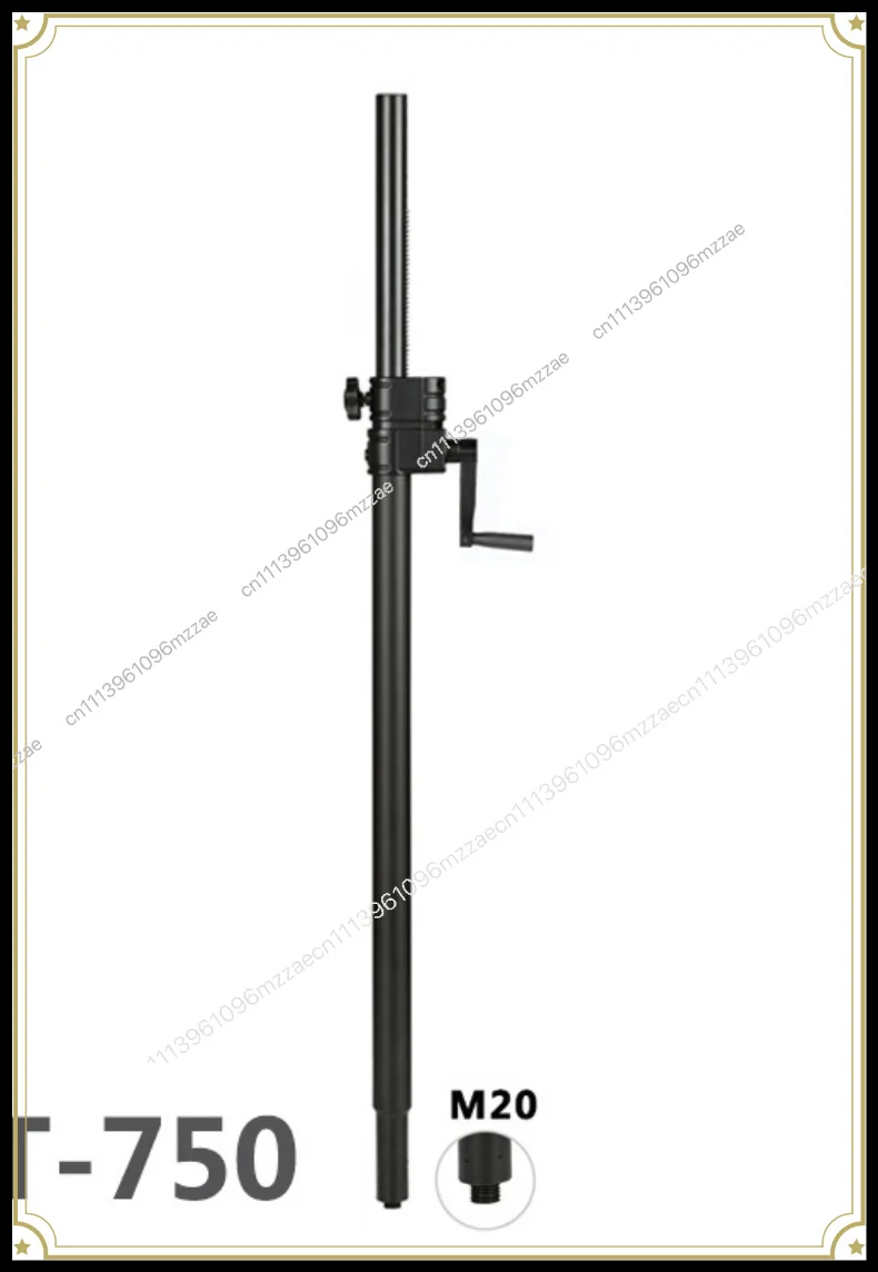 LKT-760 All-metal Hand Crank Speaker Bracket Hand Crank Support Rod Floor 12-inch 15-inch Tripod