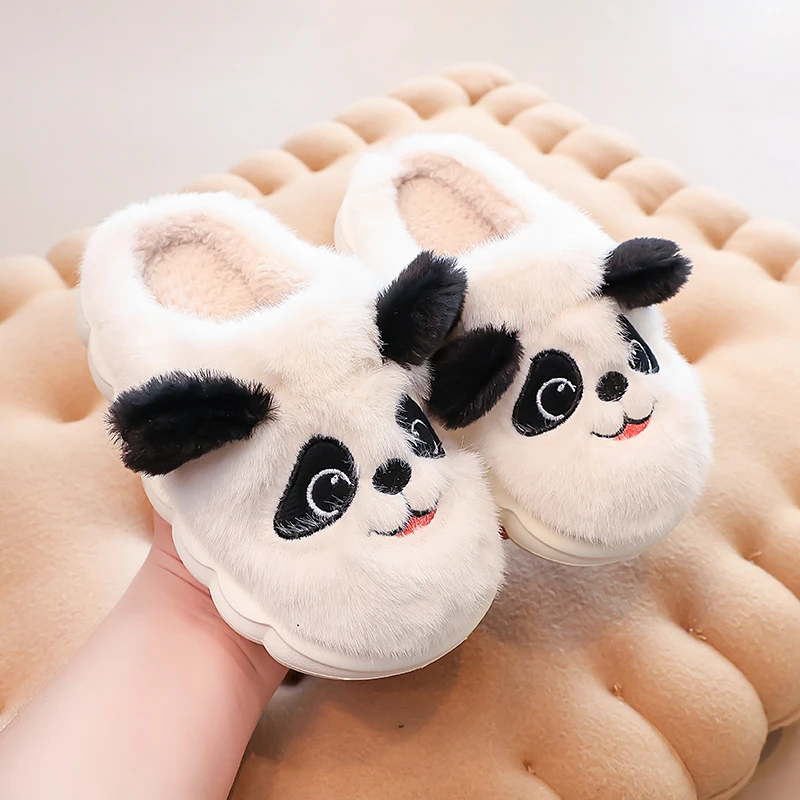 

Cute Fashion Kids Slippers for Girls Winter Furry Hairy Soft Children Home Plush Slippers Warmth Toddlers Boys Cotton Slippers