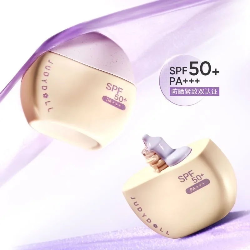 주디돌 선스크린 앤 아이솔레이션 크림 SPF 50 프리 메이크업 밀크 퍼플 브라이트닝 파운데이션 베이스 모이스춰라이징 크림