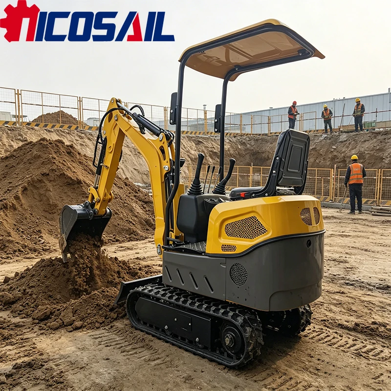 Customized 1.2 Ton Mini Excavator Hydraulic Crawler EPA/CE For Construction OEM Accepted Multi-Purpose Various Attachments