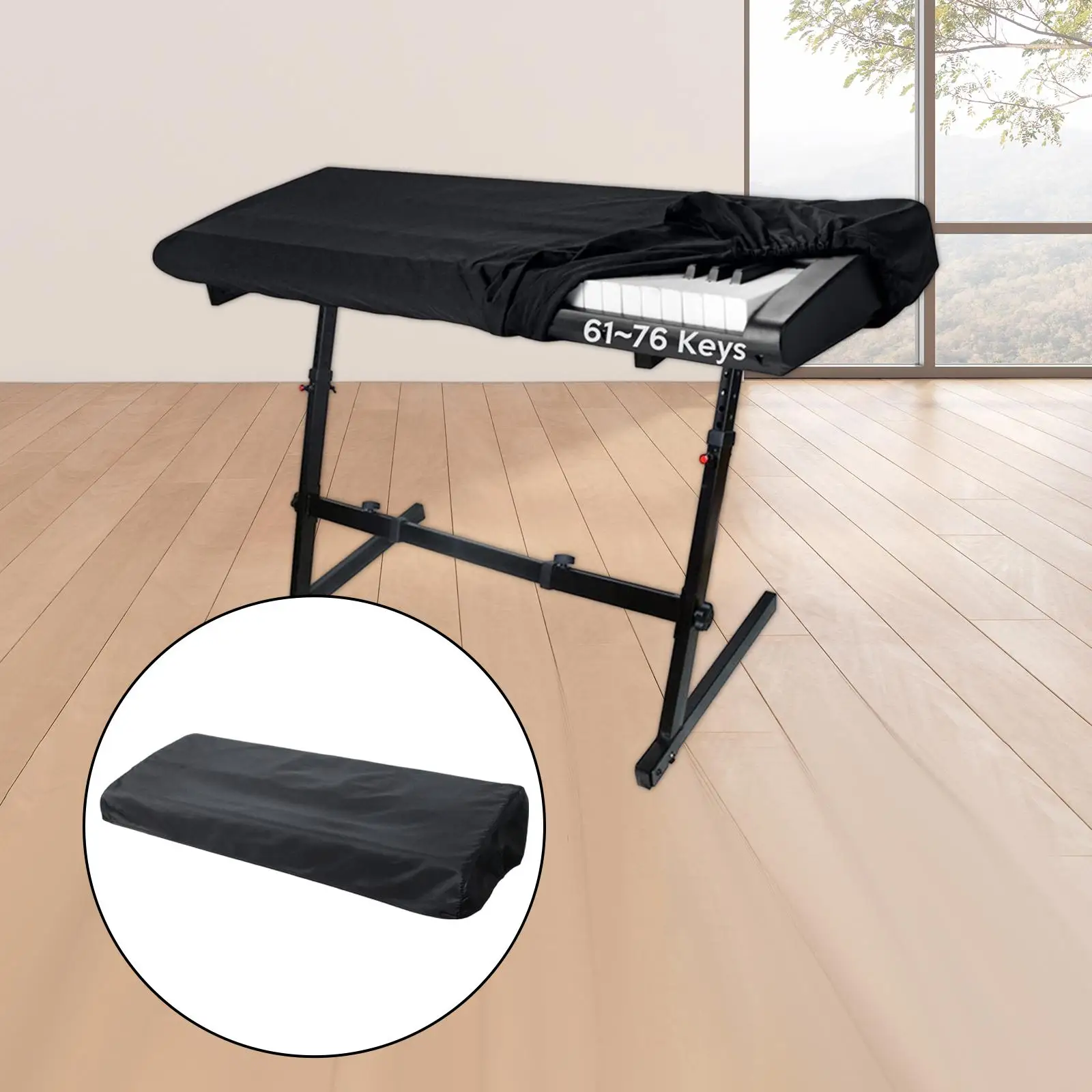 

Piano Keyboard Cover Stretchable with Cord Lock Full cover for Exhibition