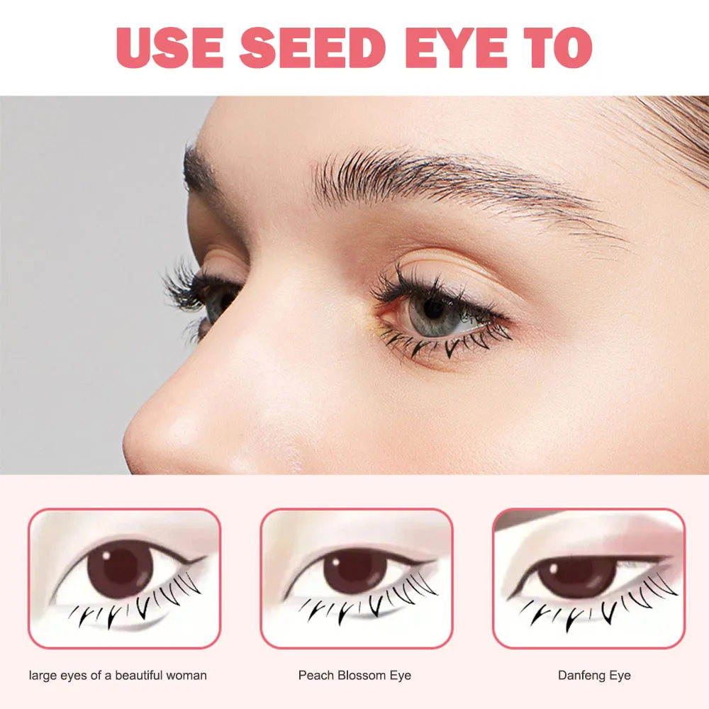 Black Lower Lash Eyelash Stamps Waterproof Silicone Black Fake Eyelash Patchs Natural Mascara Sticker Eye Makeup Tools For Women