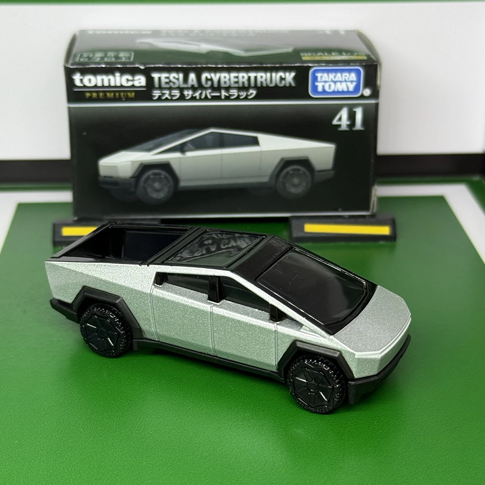 Tomy Tomica Premium 41 Tesla Cybertruck Coleção de modo de carro em liga estática fundida sob pressão